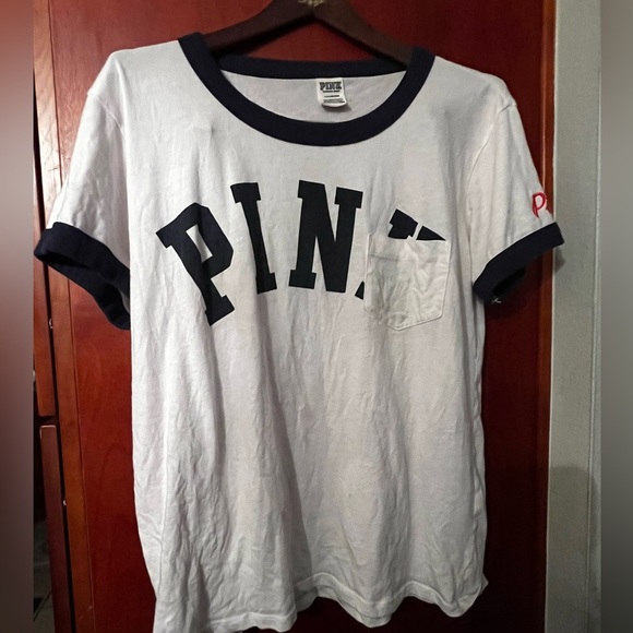 Pink Victoria Secret Bundle Lot (6) T-shirts Athletic bedazzled Tank Top Sz M-L - Picture 8 of 10